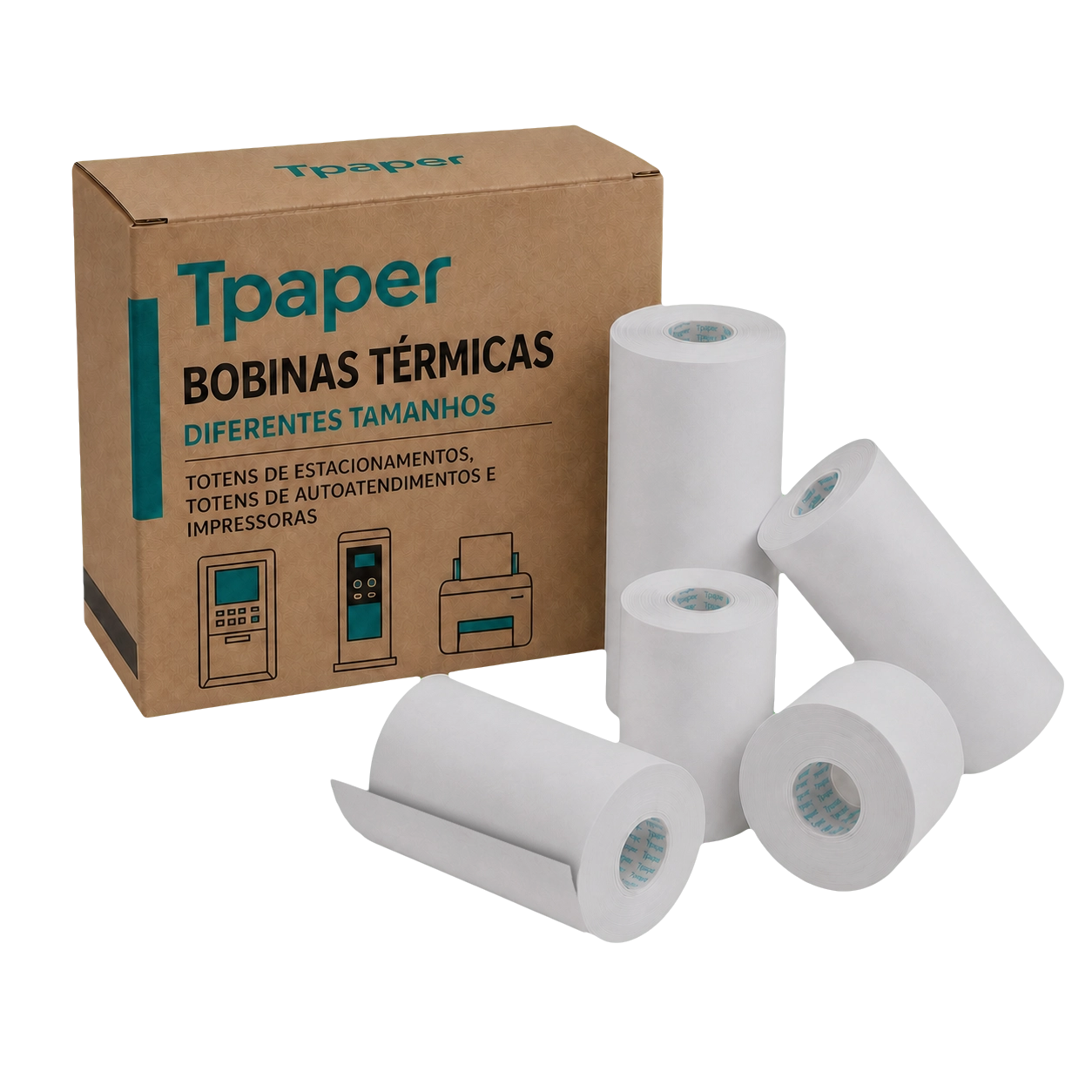 Bobinas térmicas TECHSYS e impressora de ticket